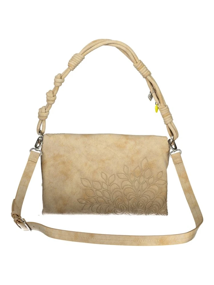 Beige Polyurethane Women Handbag alternative