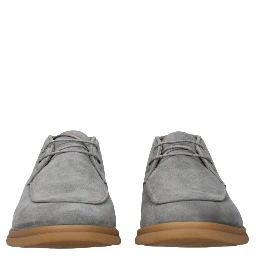 Gray Leather Oxfords And Derbies