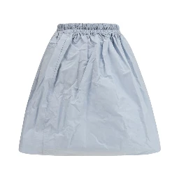 Blue Silk Long Skirt