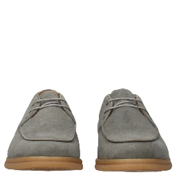 Green Leather Lace-Up Boots