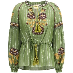 Bicolor Silk Pattern Shirt