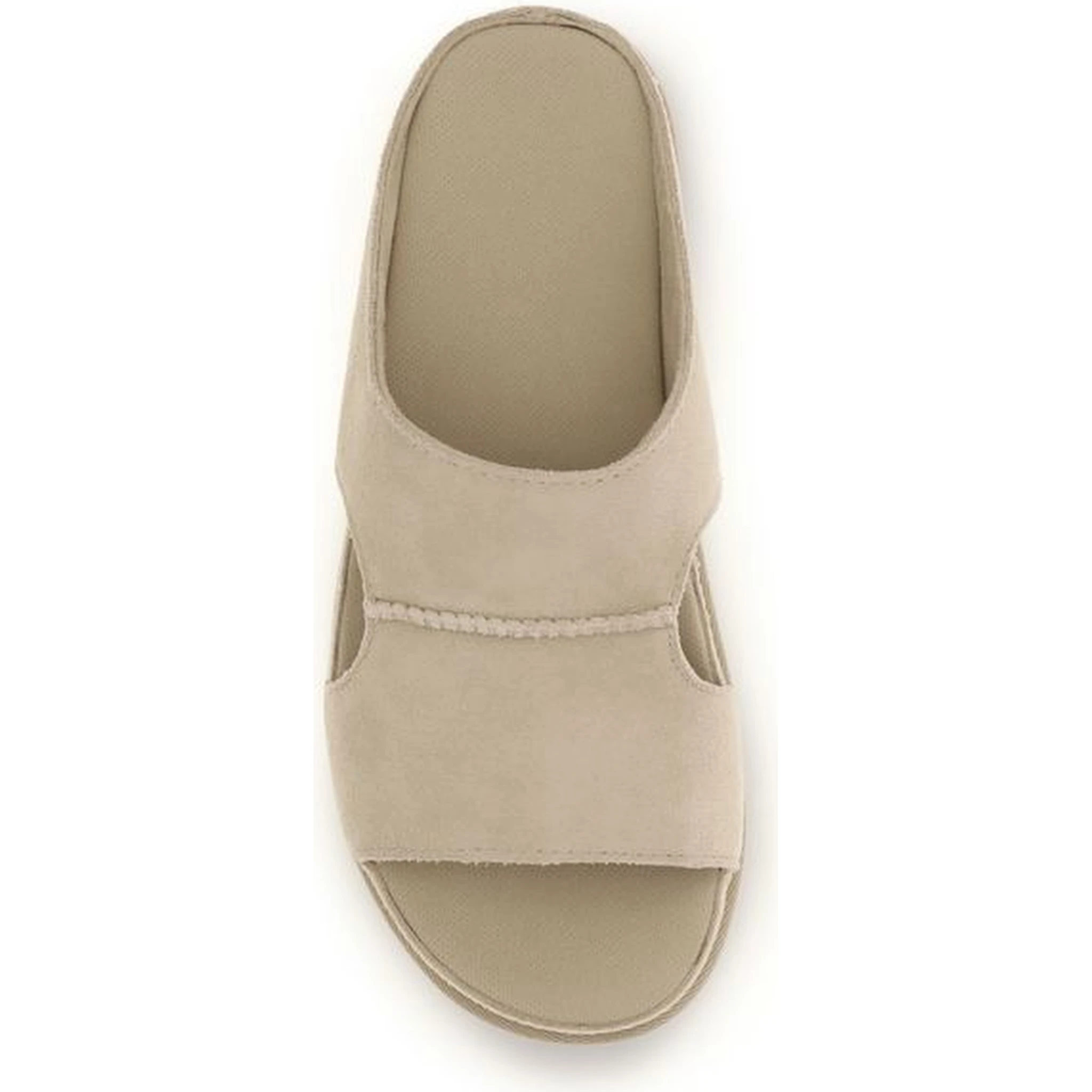 Beige Calf Leather Bos Taurus Platform Sandals