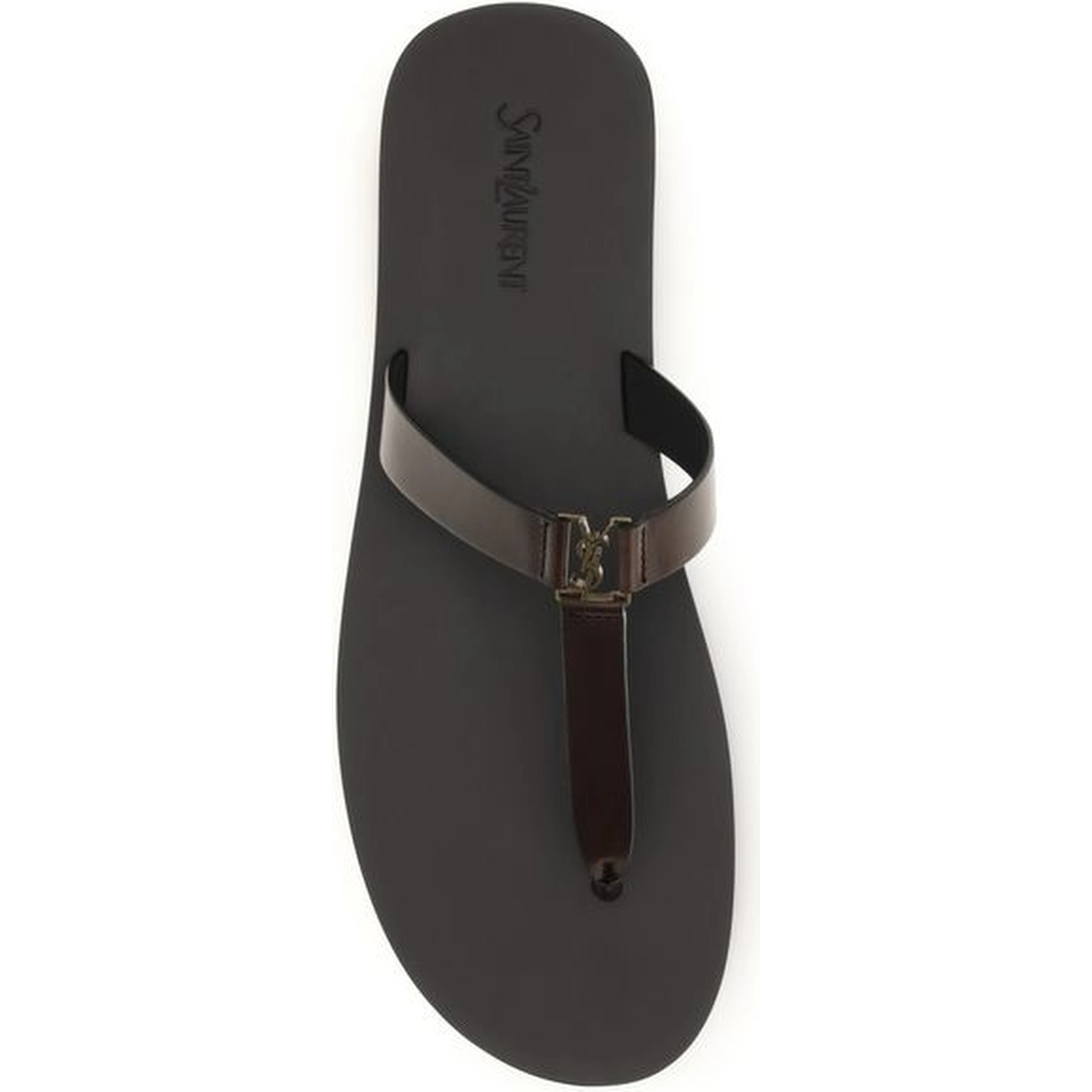 Brown Calf Leather Bos Taurus Flat Sandals