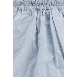 Blue Silk Long Skirt