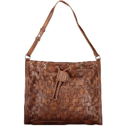 Camel Polyurethane Women Backpack