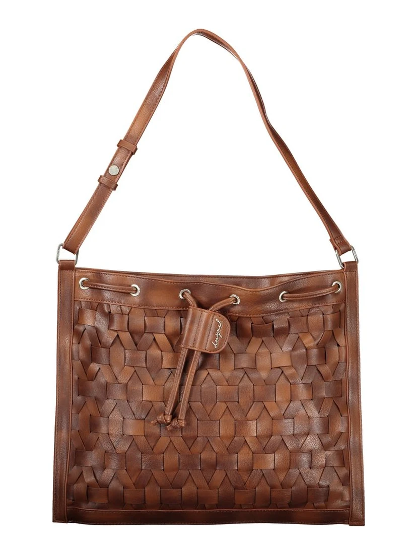 Camel Polyurethane Women Backpack