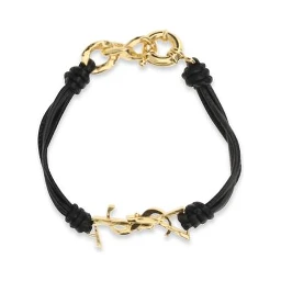 Black Calf Leather Bos Taurus Bracelet