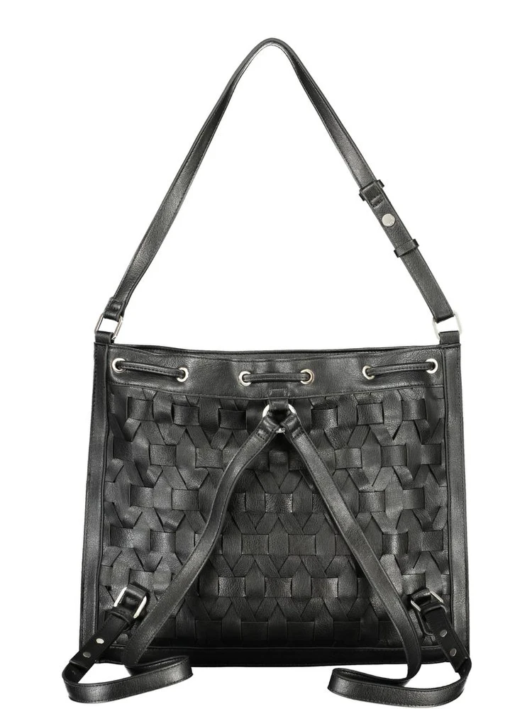 Black Polyurethane Women Backpack alternative