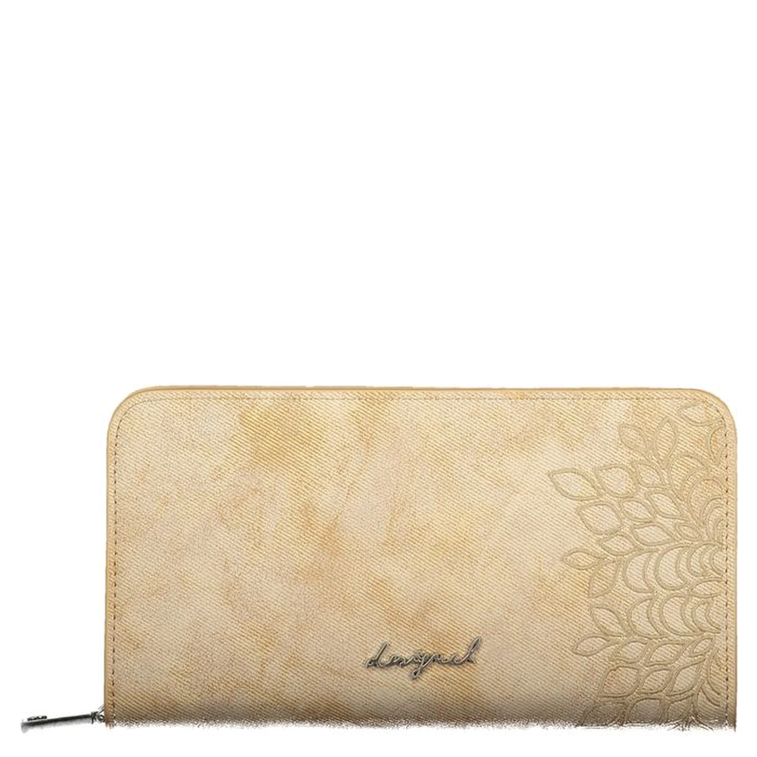 Beige Polyurethane Women Wallet