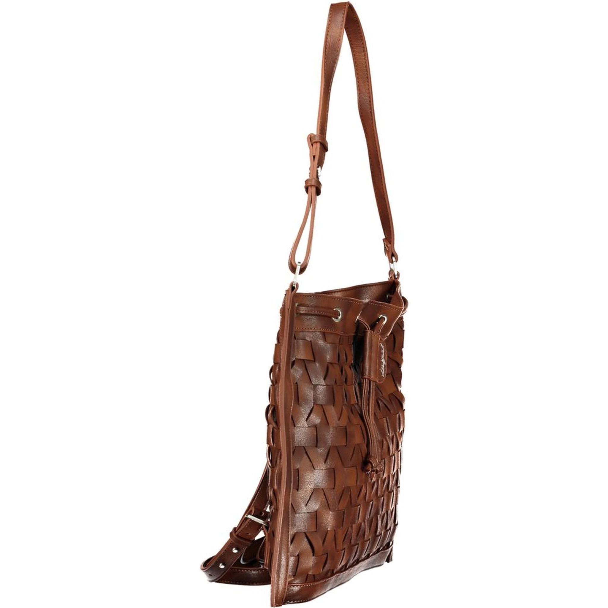 Camel Polyurethane Women Backpack