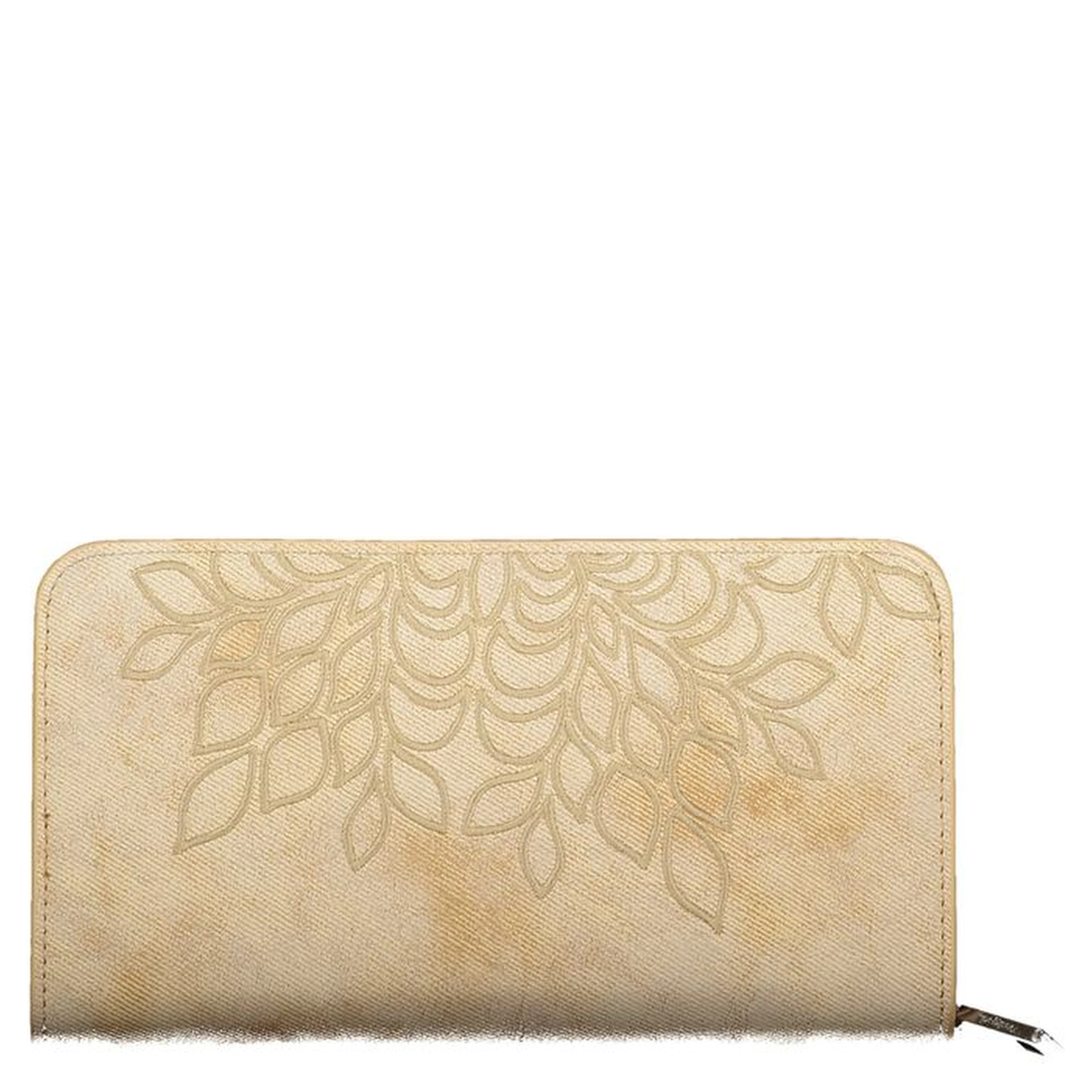 Beige Polyurethane Women Wallet