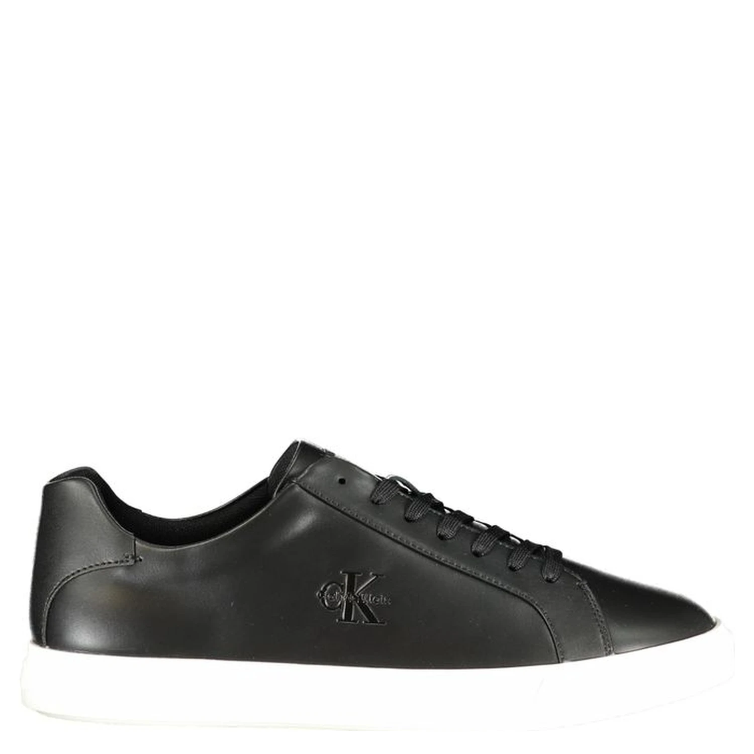 Black Polyester Athletic Sneakers
