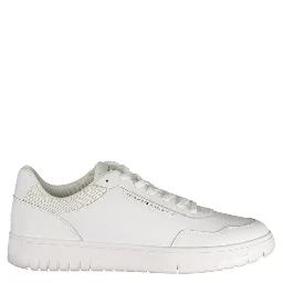 White Polyurethane Men Sneaker