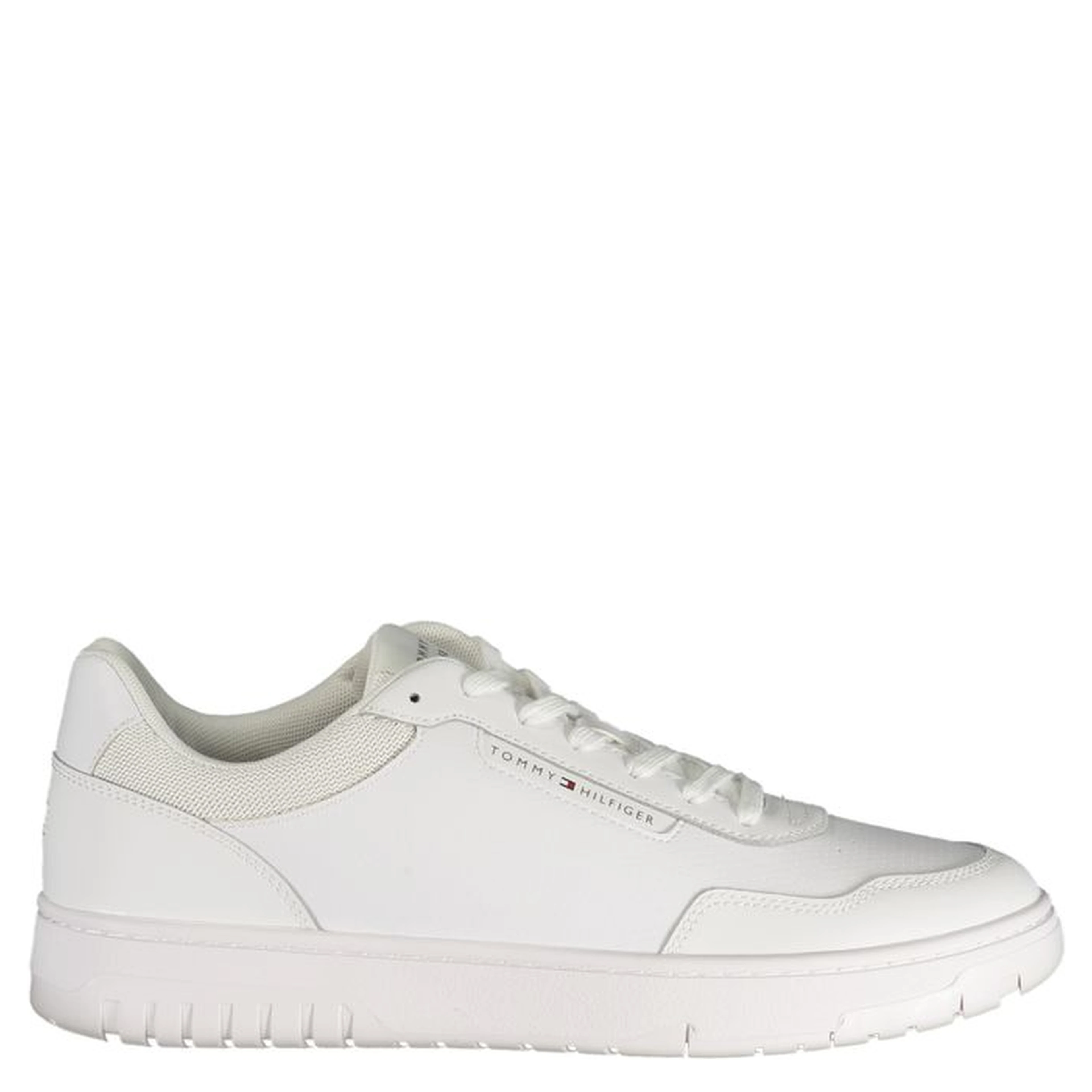 White Polyurethane Men Sneaker