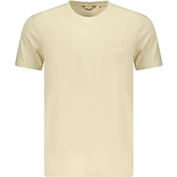 Beige Cotton Men T-Shirt