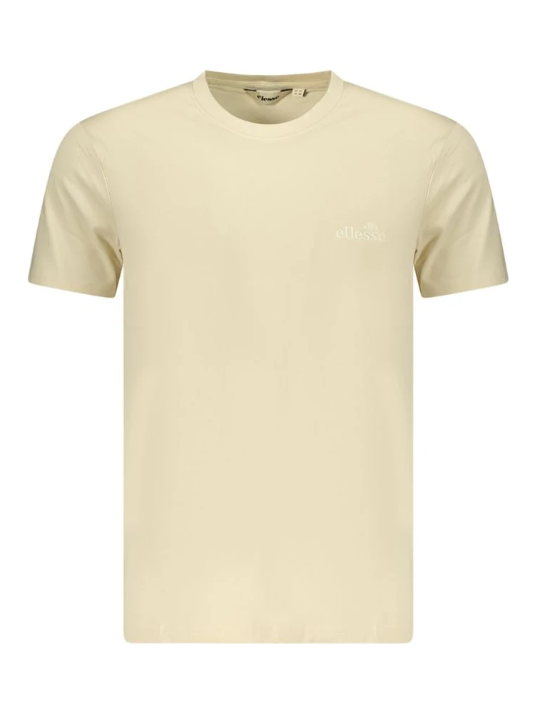 Beige Cotton Men T-Shirt