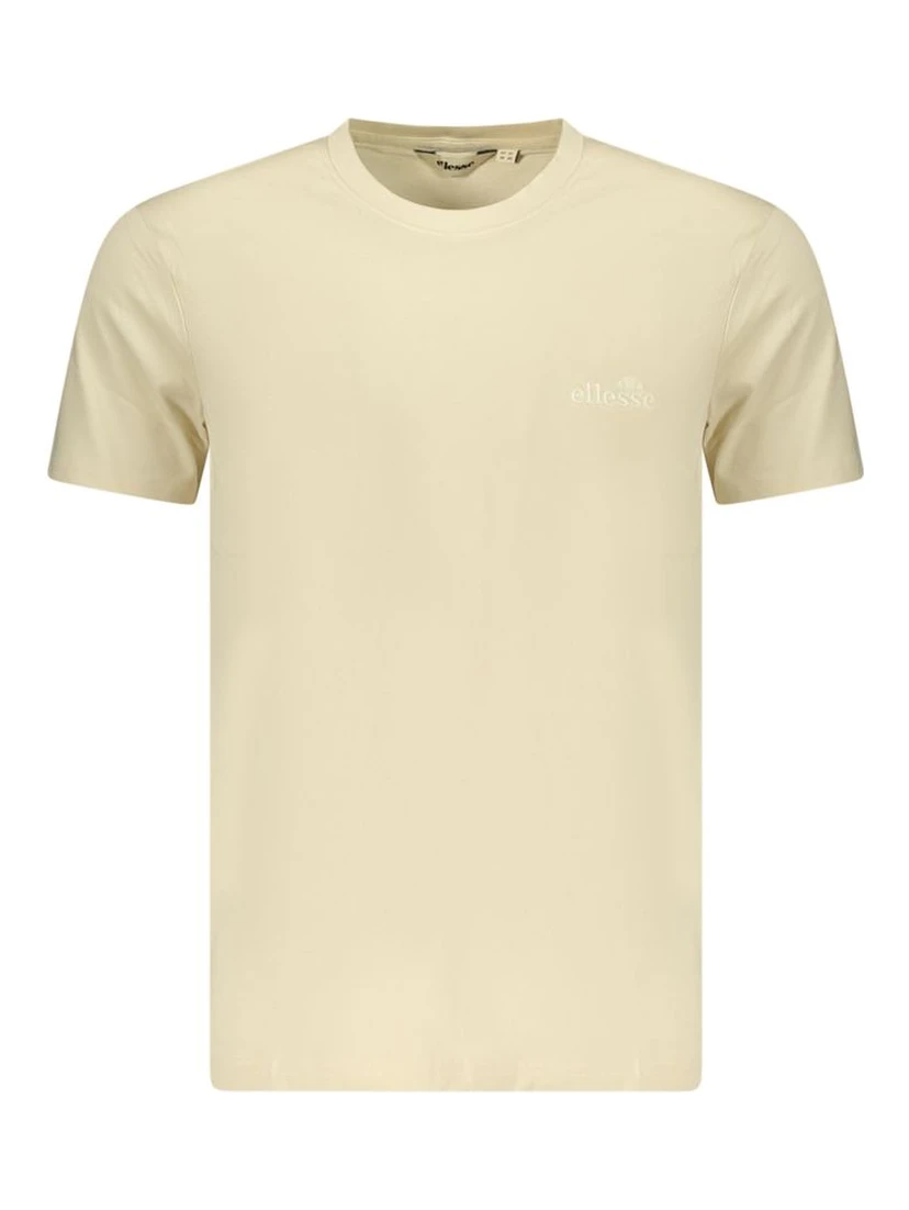 Beige Cotton Men T-Shirt