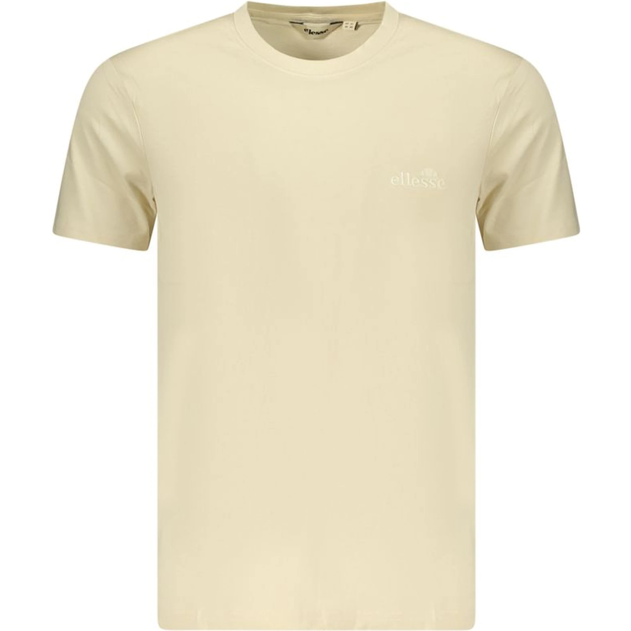 Beige Cotton Men T-Shirt