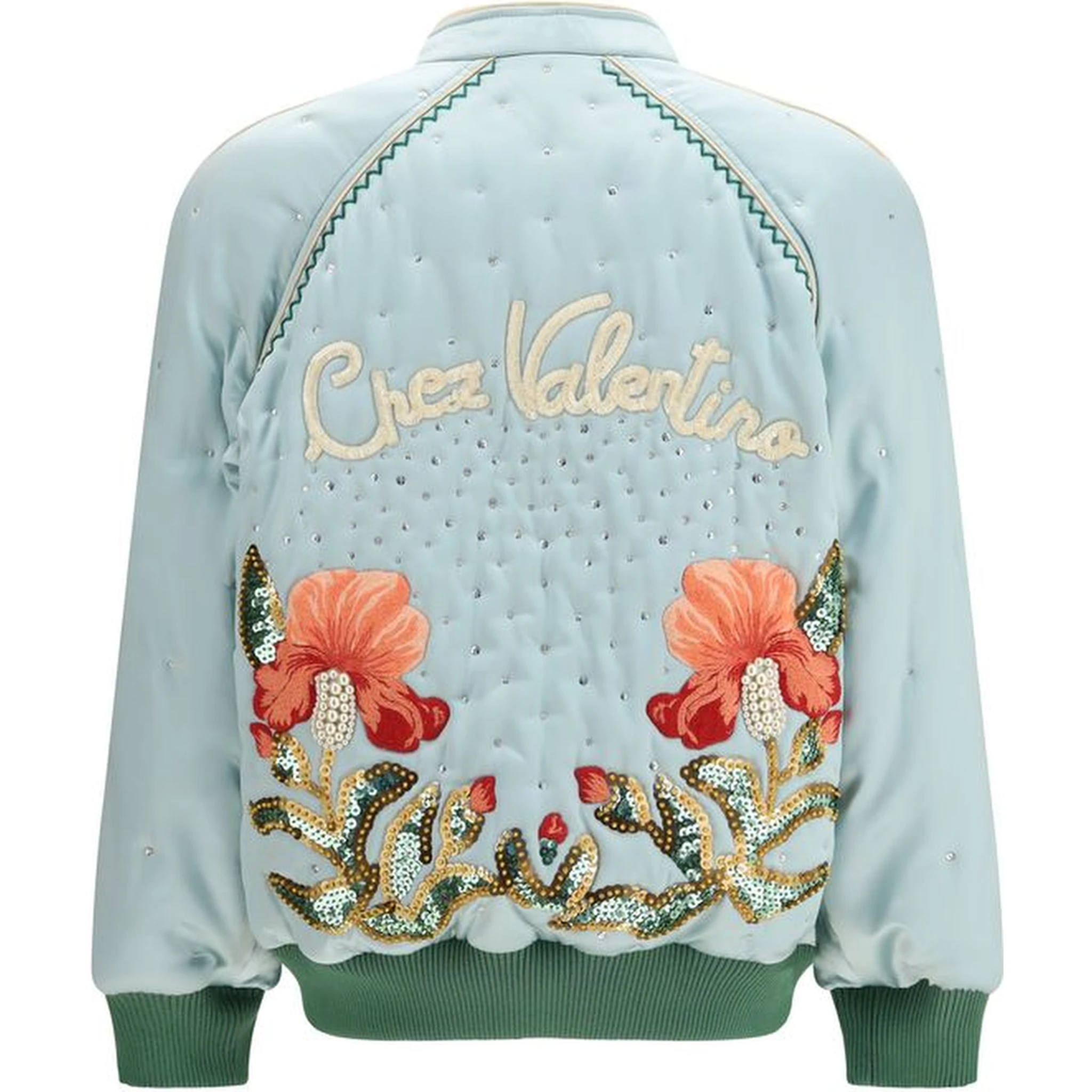 Blue Silk Bomber
