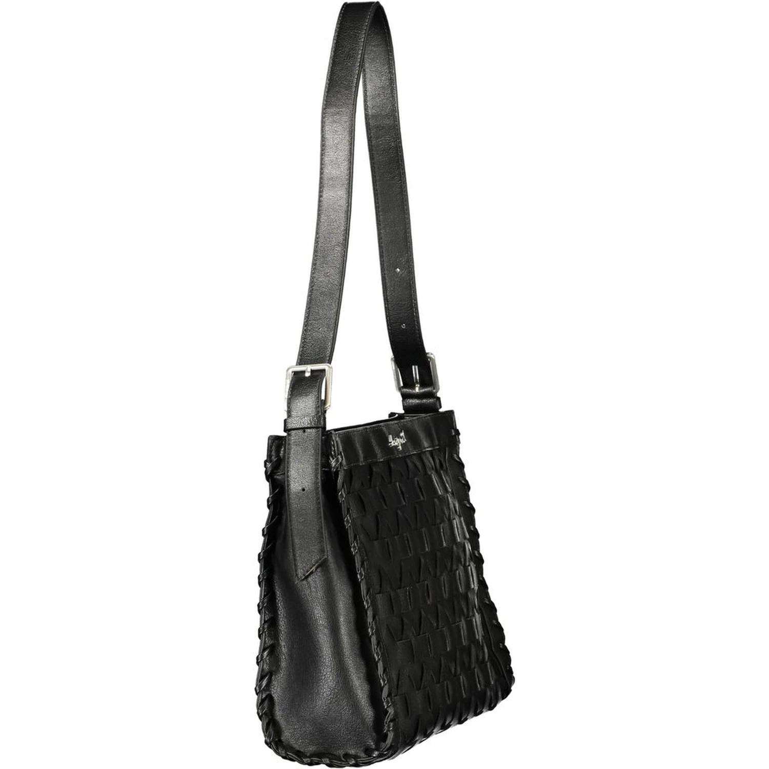 Black Polyurethane Women's Handbag