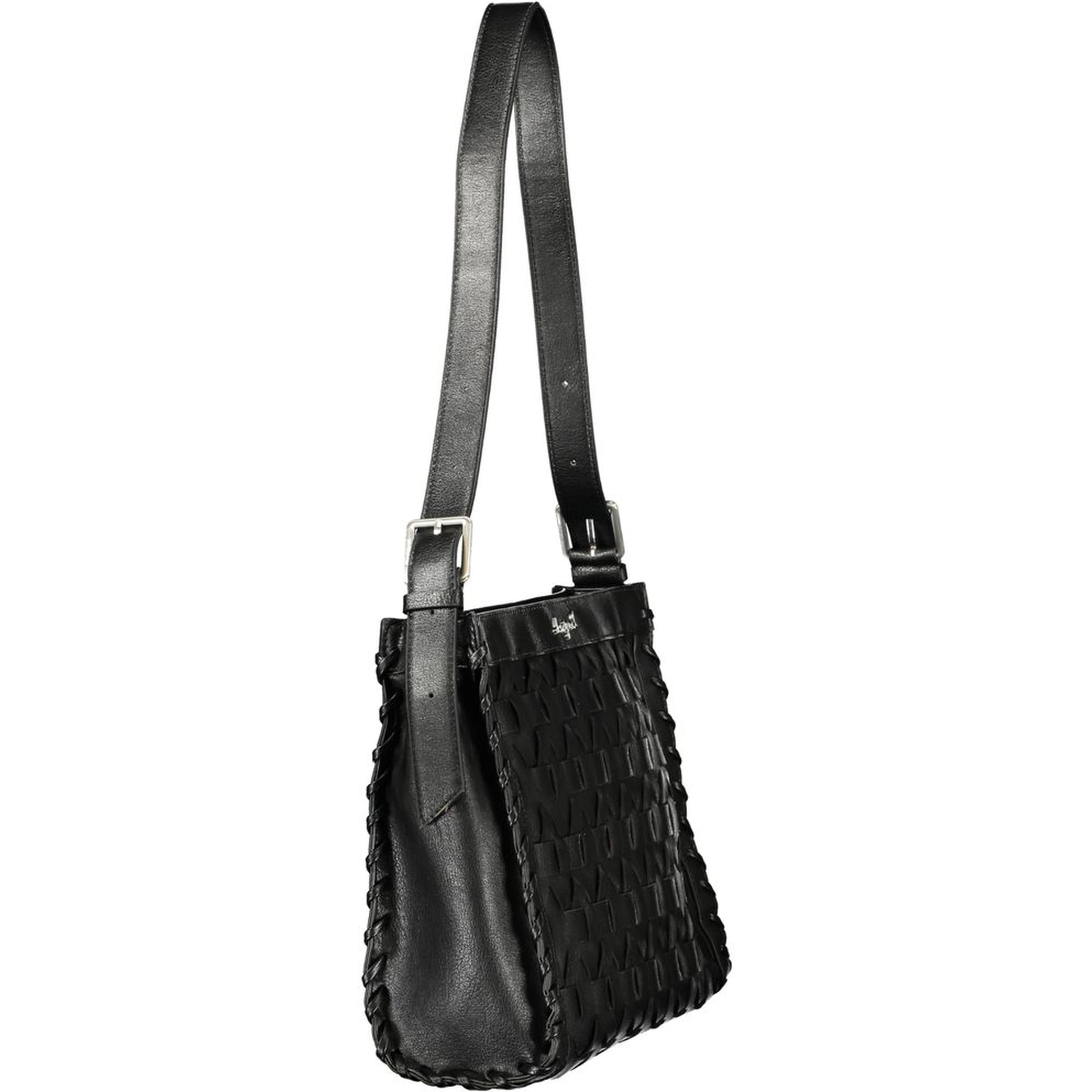 Black Polyurethane Women's Handbag