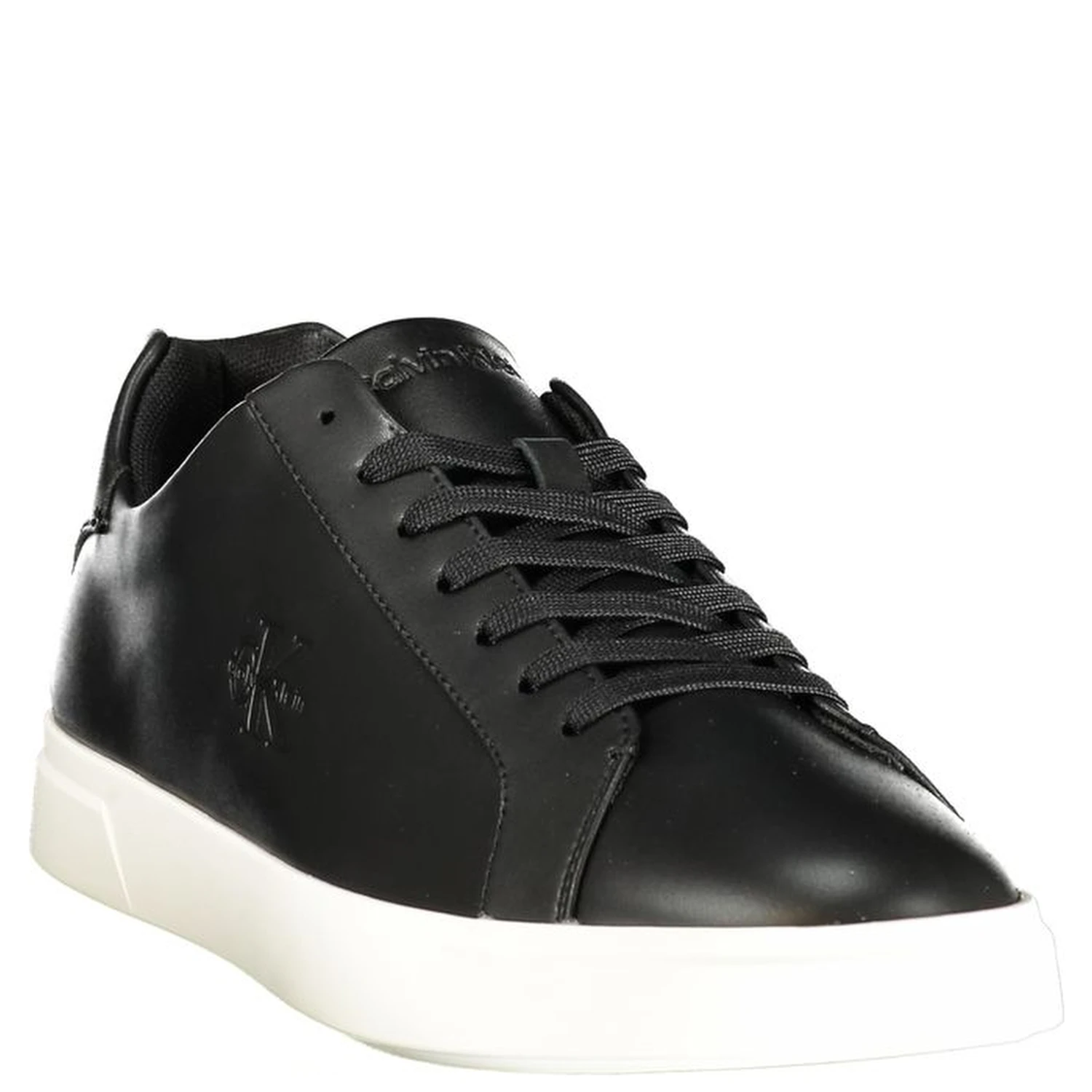 Black Polyester Athletic Sneakers