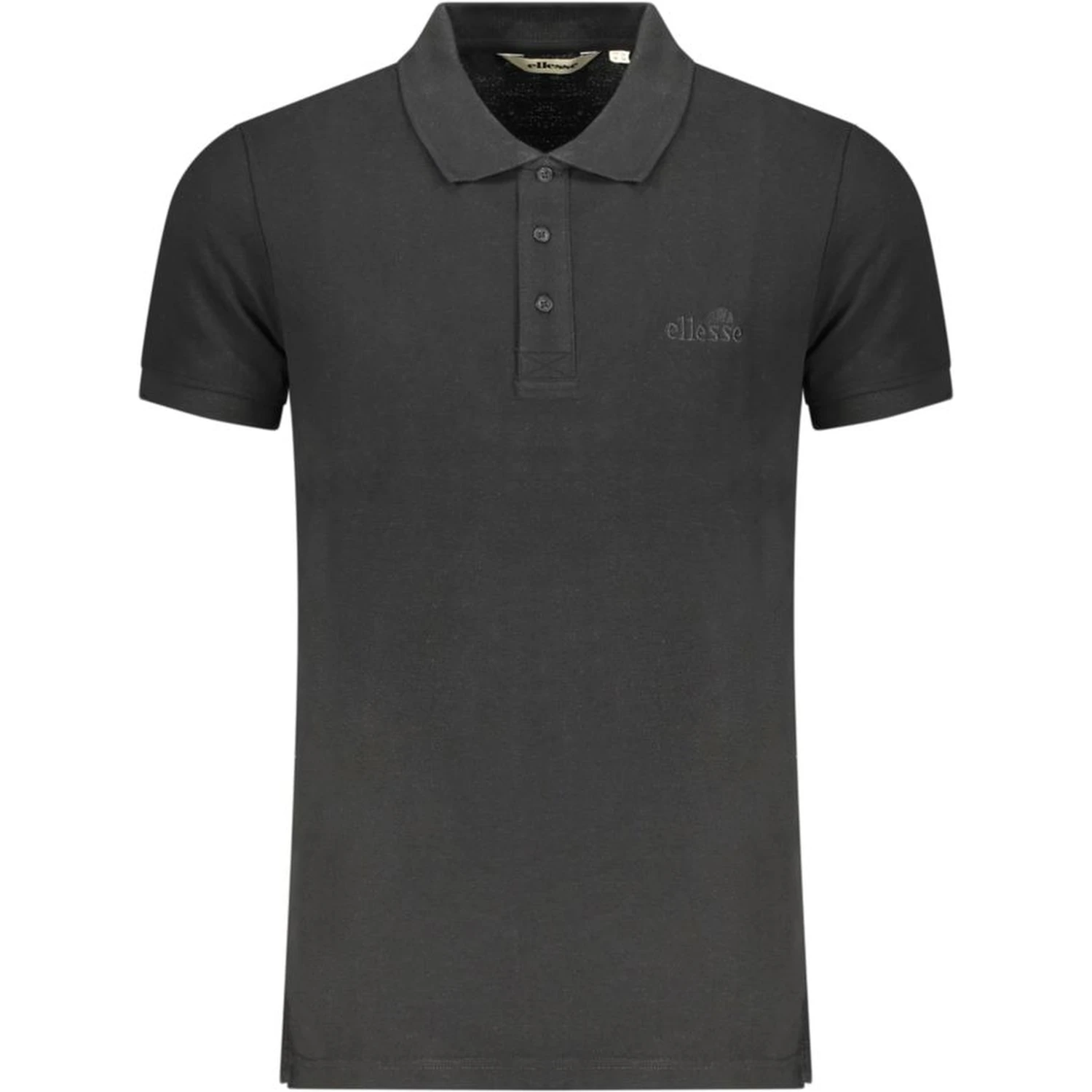 Black Cotton Men Polo Shirt