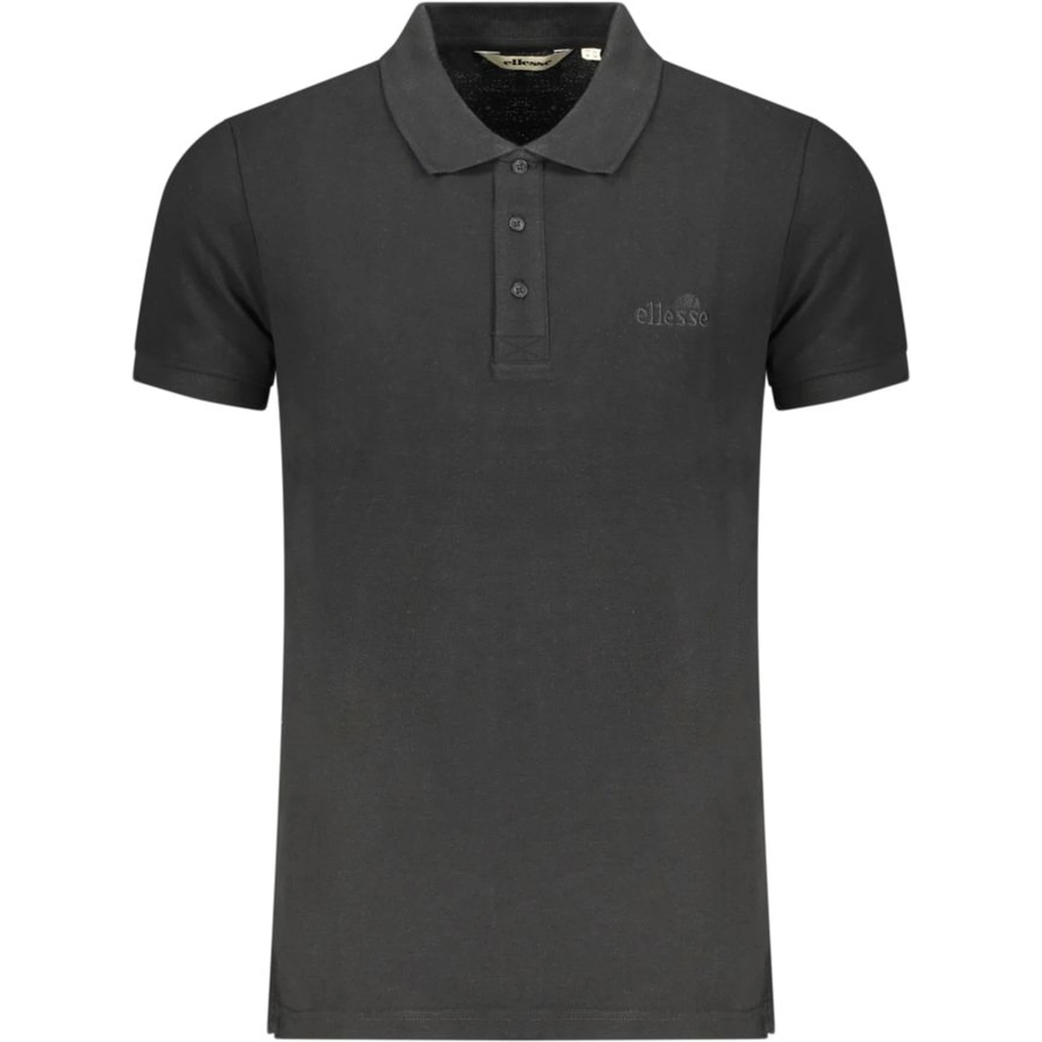 Black Cotton Men Polo Shirt