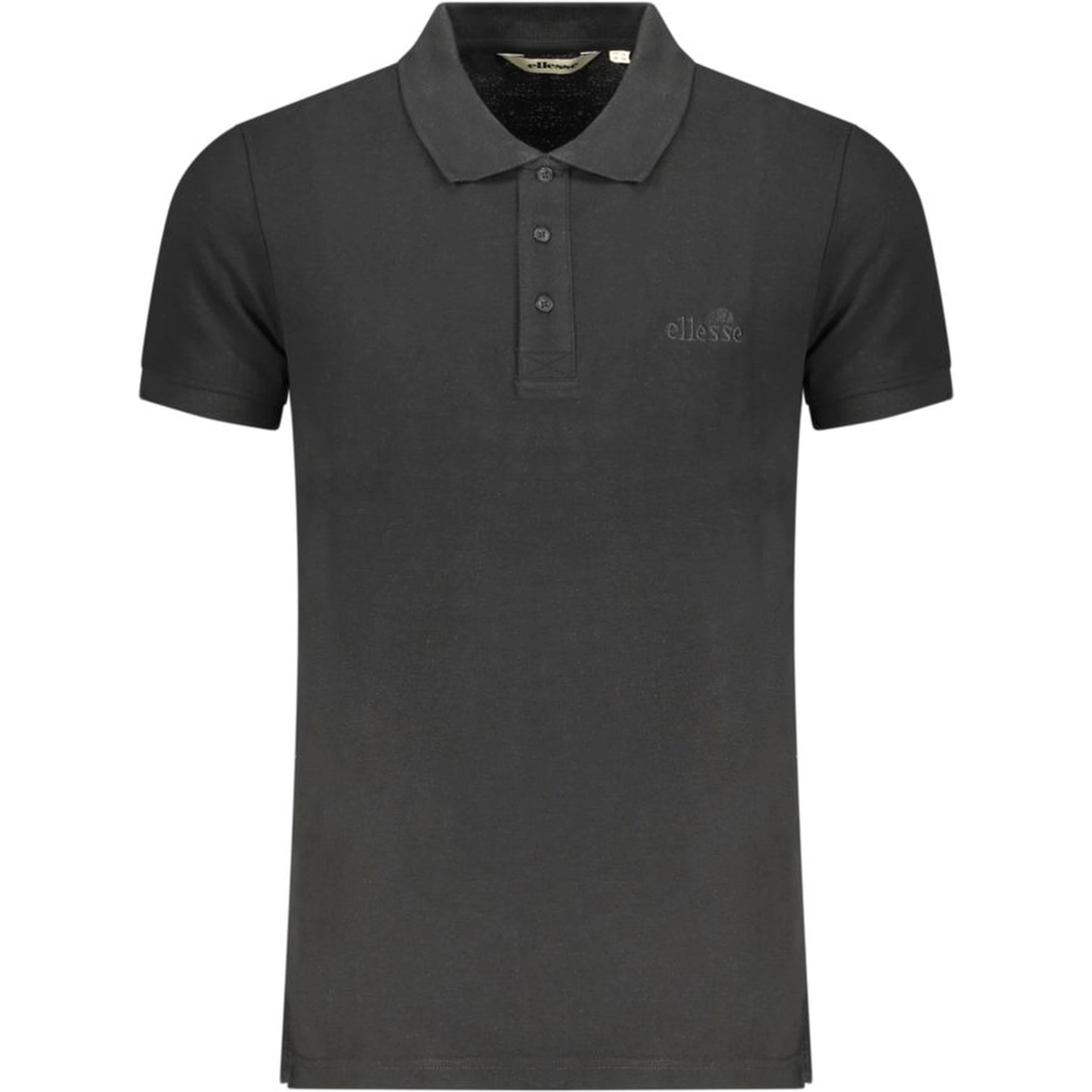 Black Cotton Men Polo Shirt