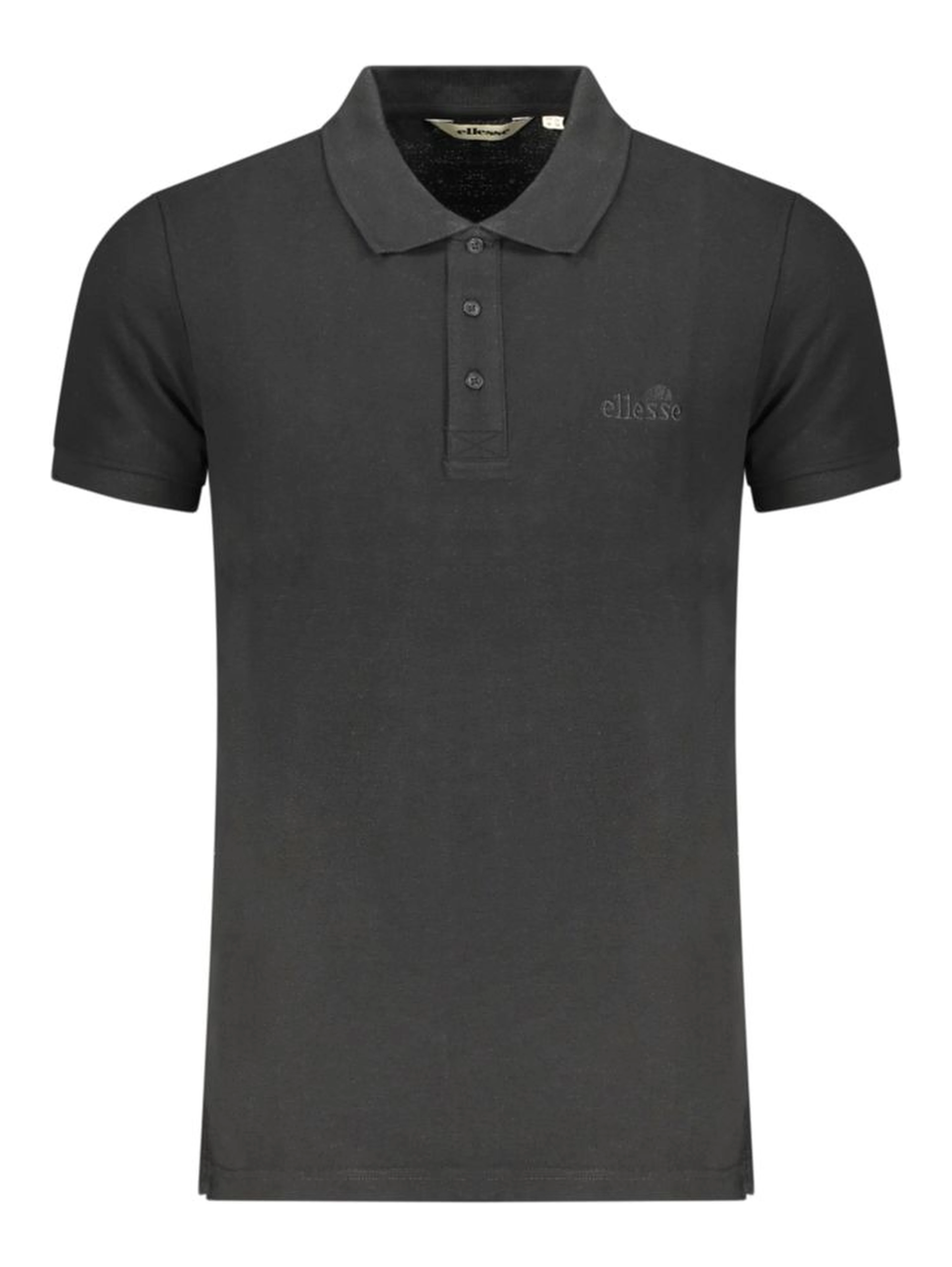 Black Cotton Men Polo Shirt