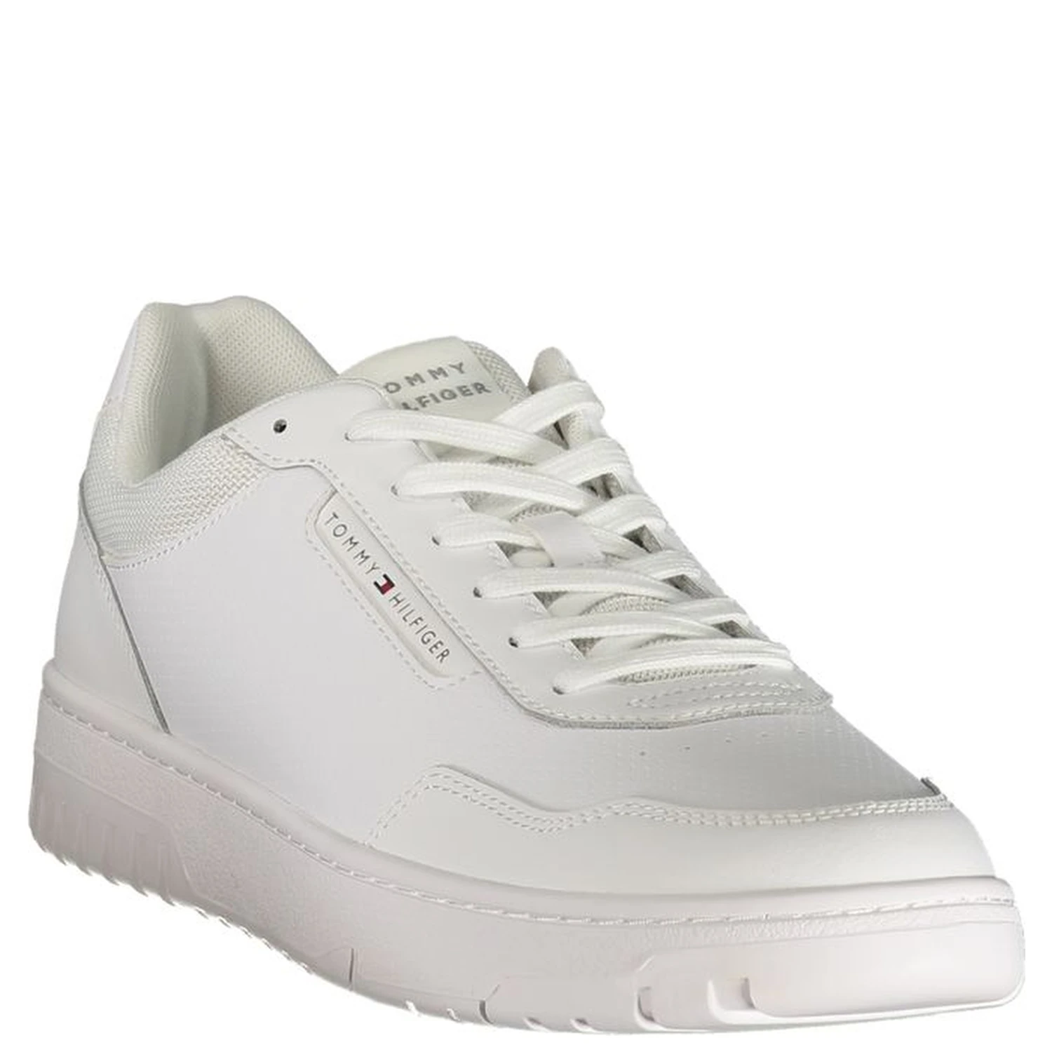 White Polyurethane Men Sneaker