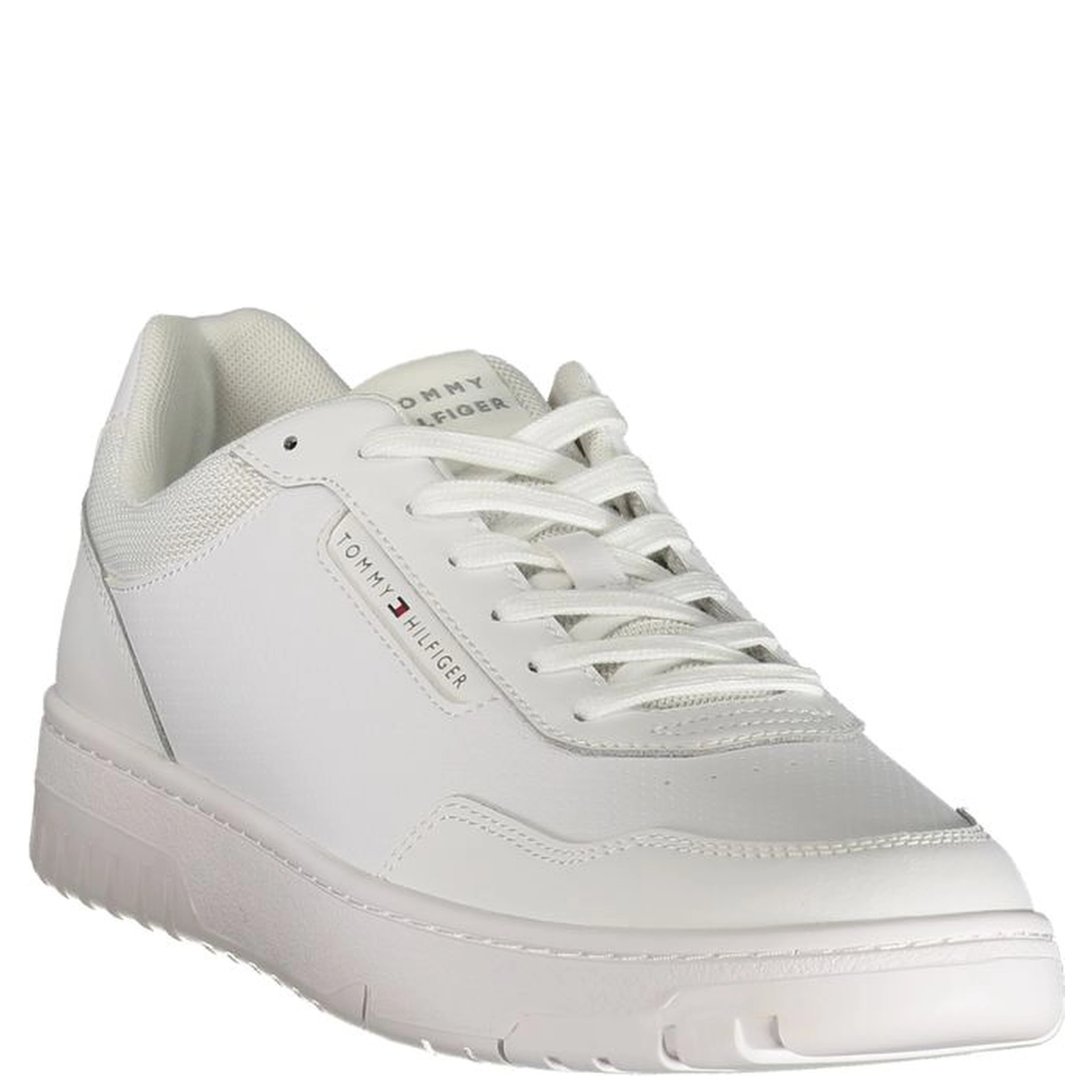 White Polyurethane Men Sneaker