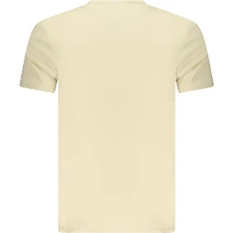 Beige Cotton Men T-Shirt