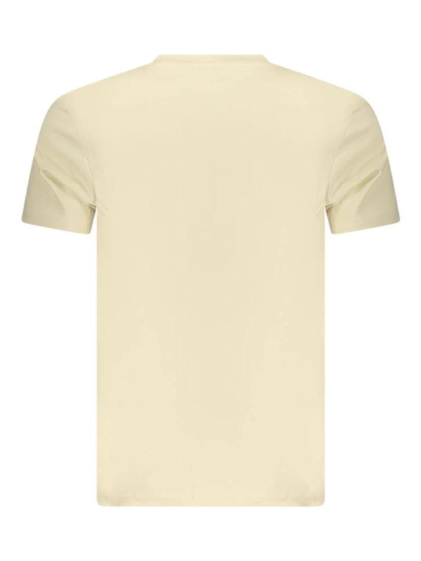 Beige Cotton Men T-Shirt