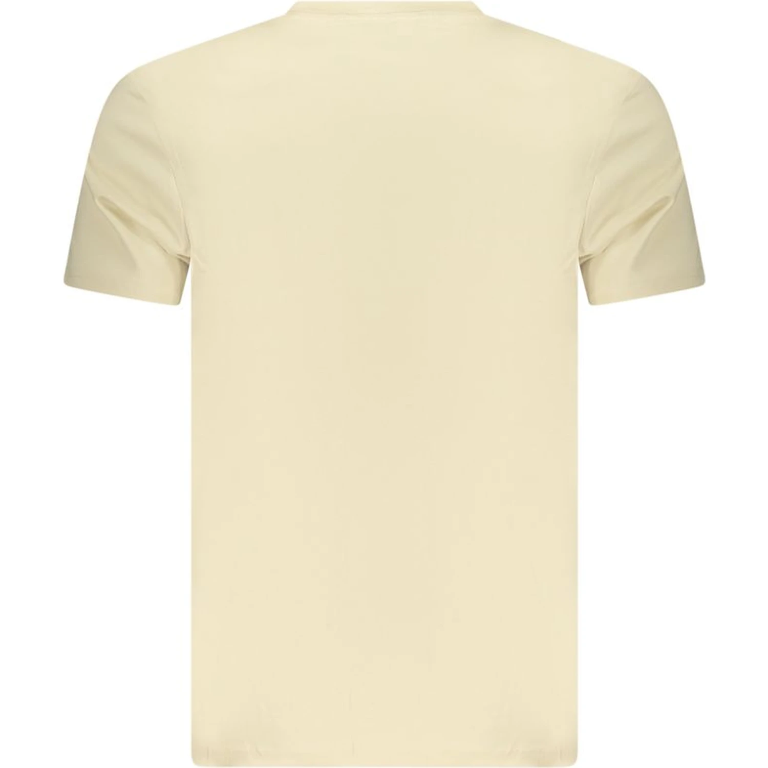 Beige Cotton Men T-Shirt