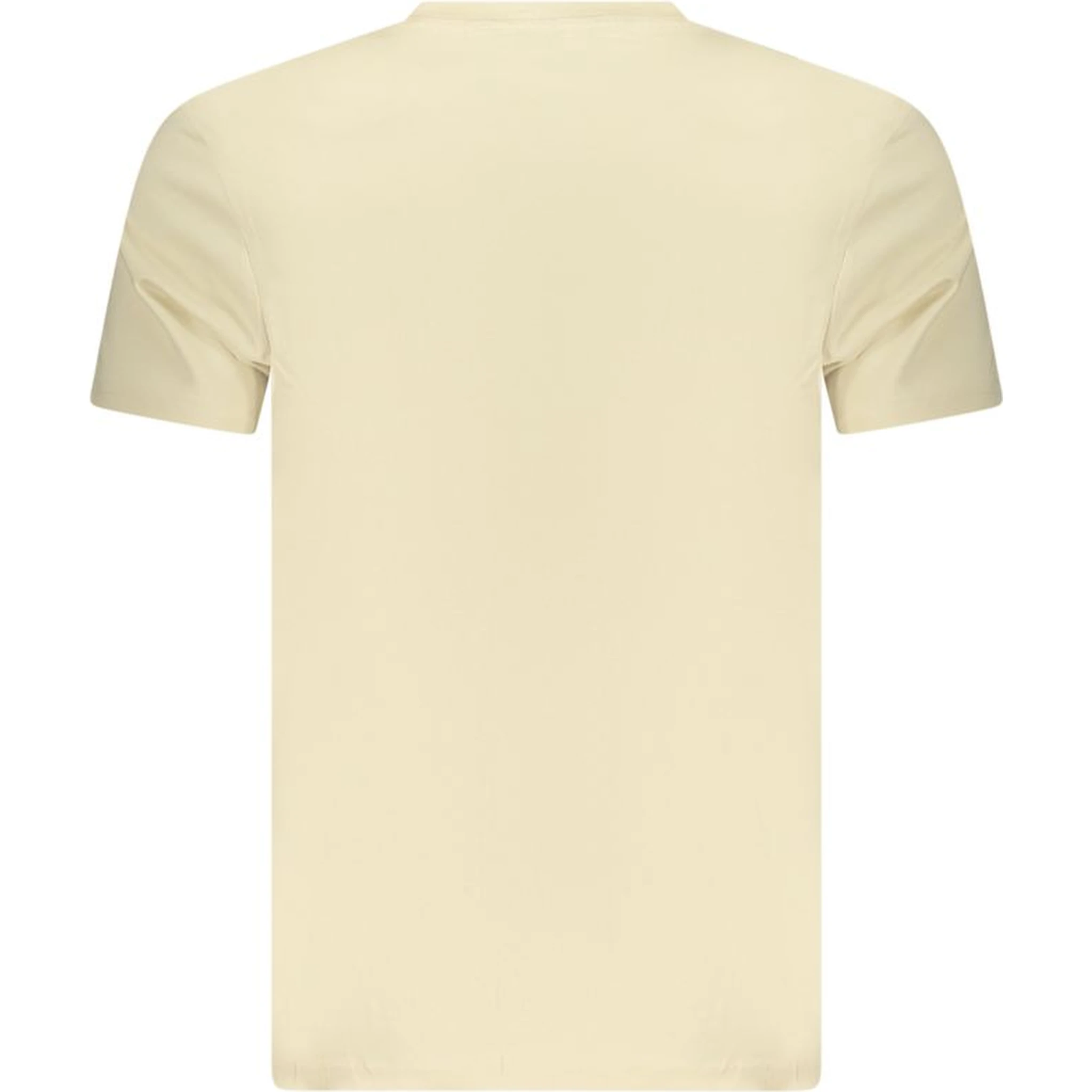 Beige Cotton Men T-Shirt