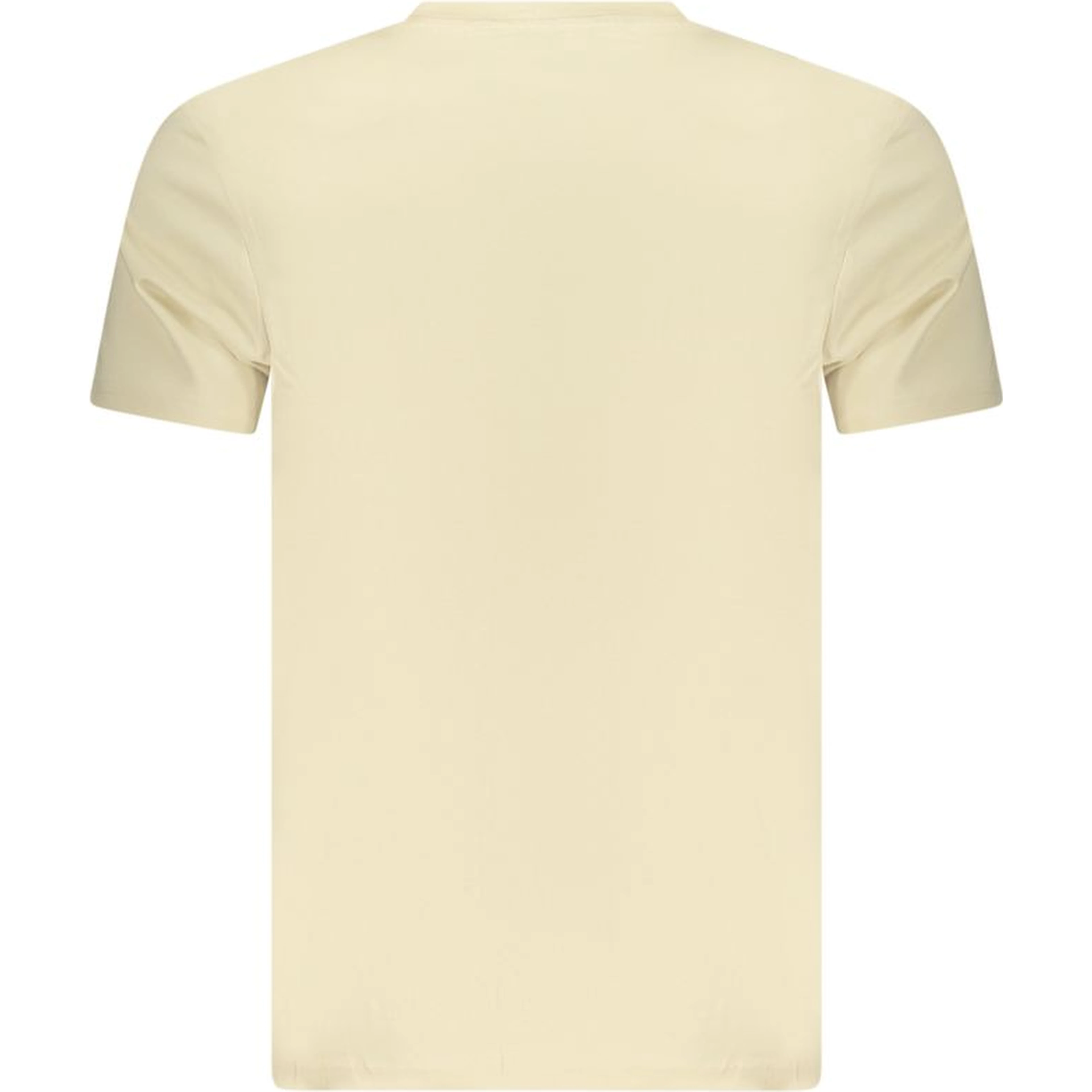 Beige Cotton Men T-Shirt