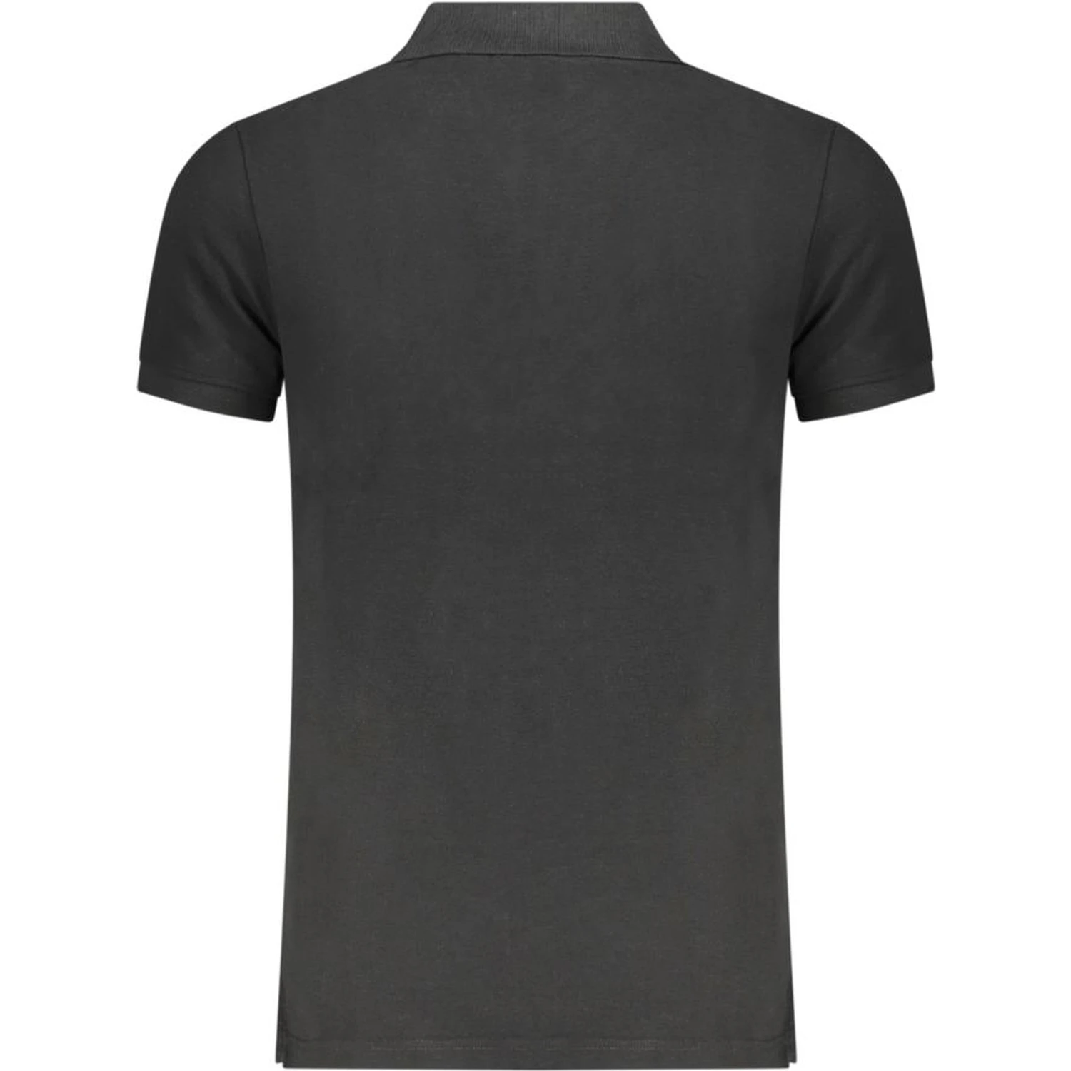 Black Cotton Men Polo Shirt