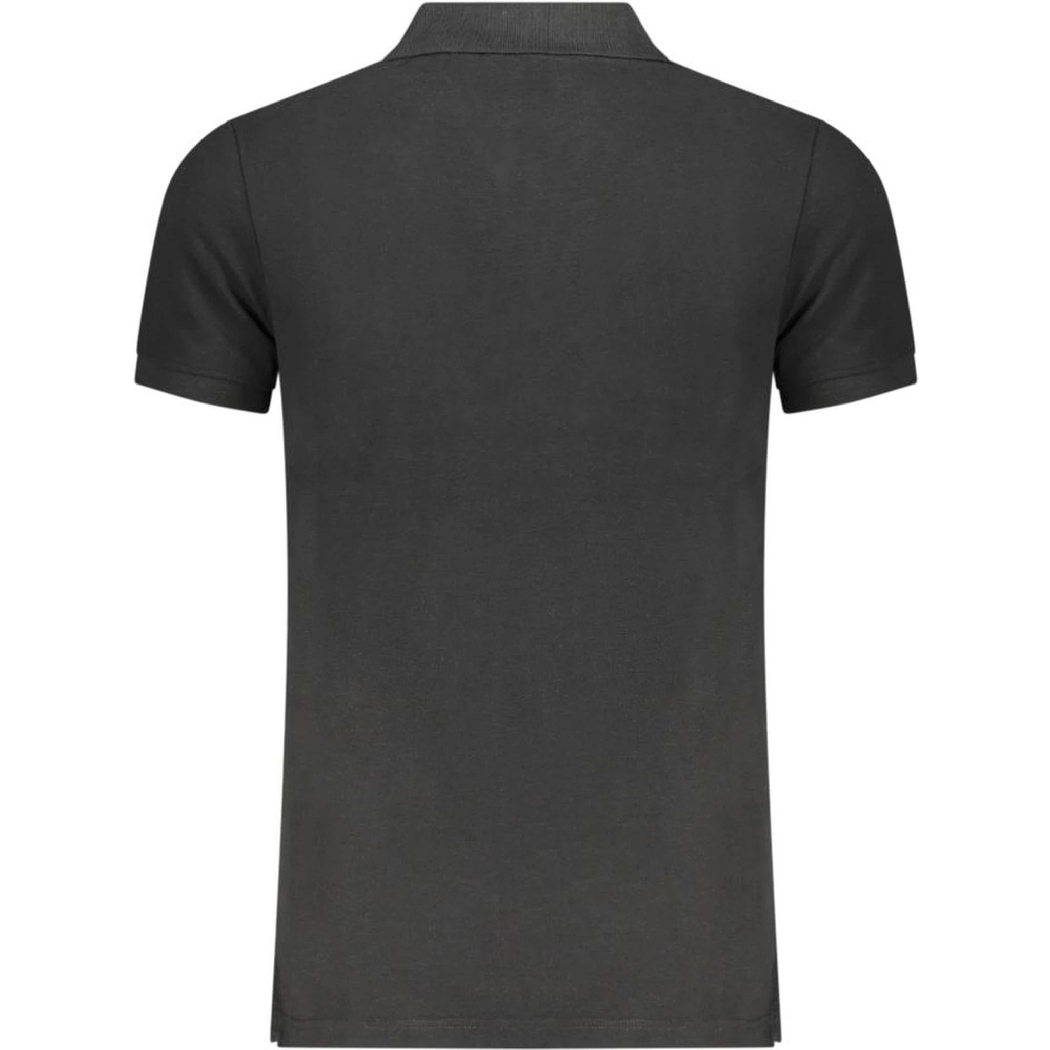 Black Cotton Men Polo Shirt