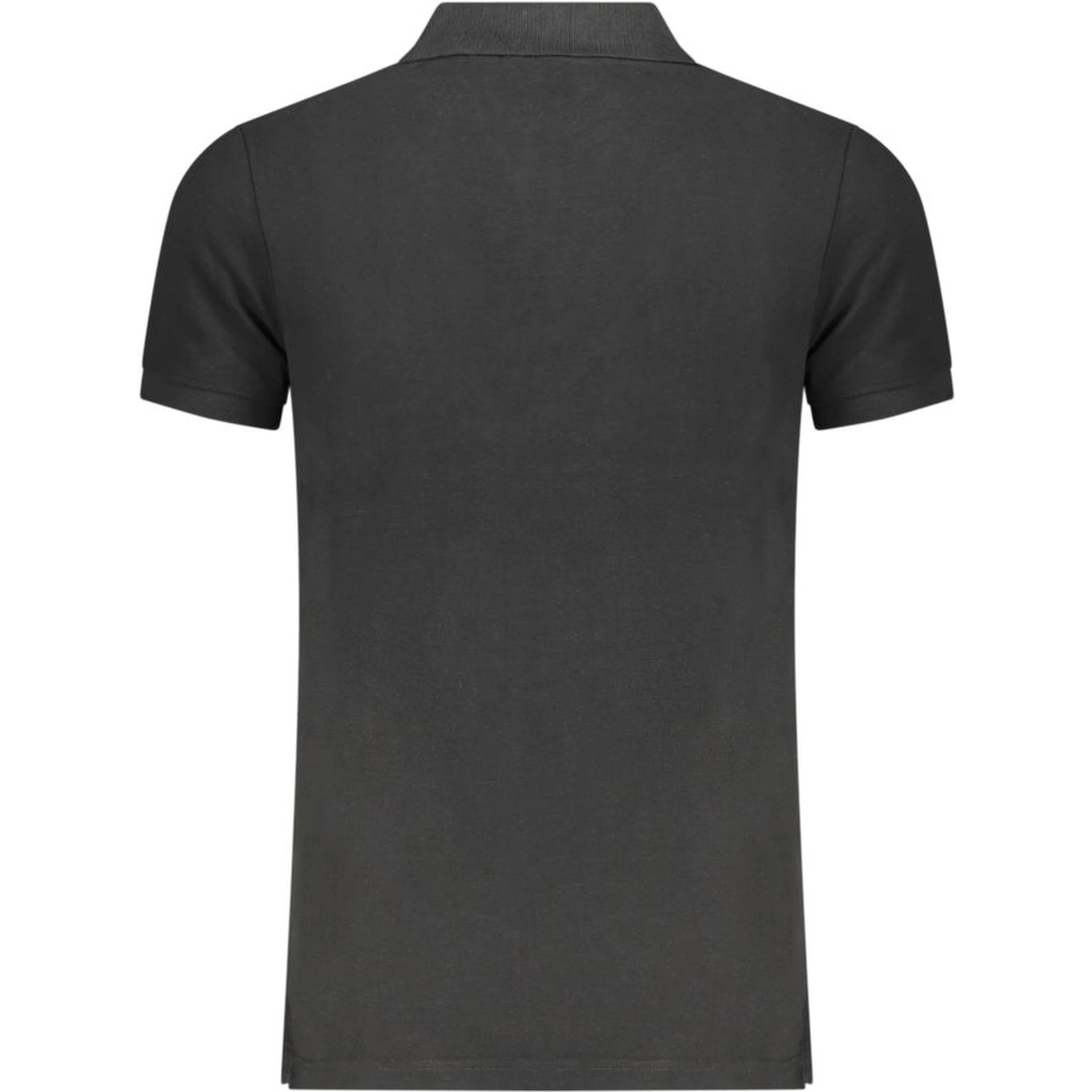 Black Cotton Men Polo Shirt