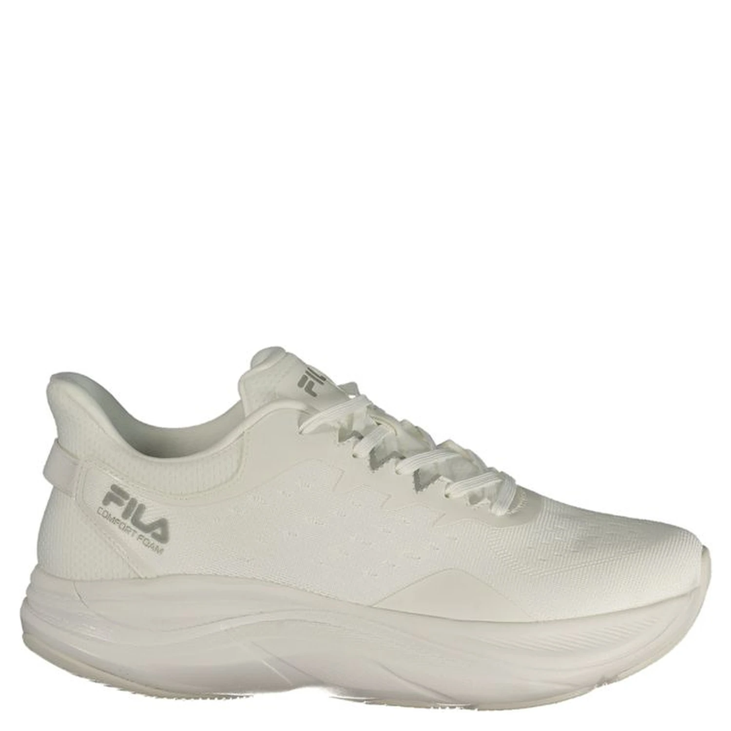 White Polyester Men's Sneaker