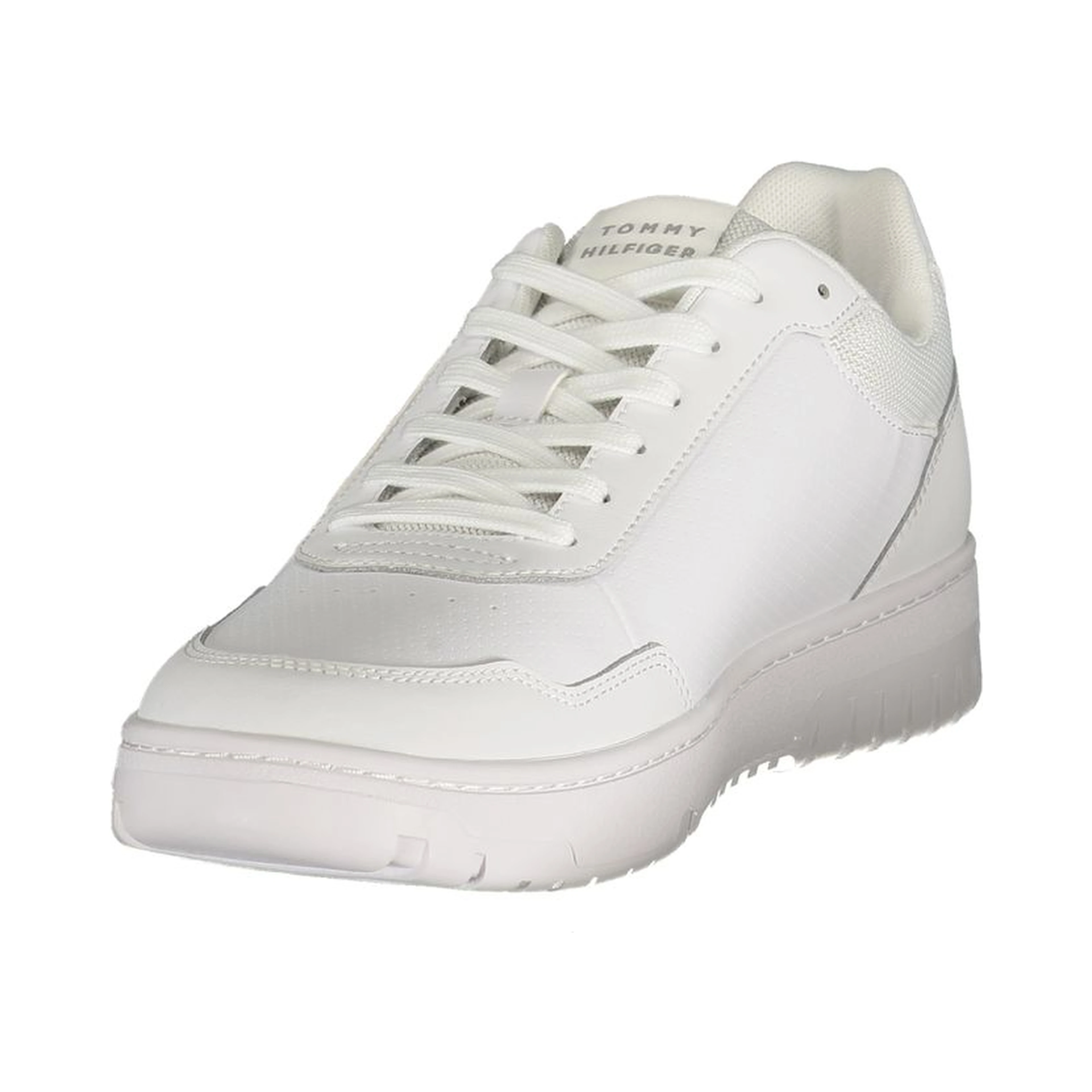 White Polyurethane Men Sneaker