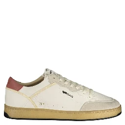 White Polyurethane Men Sneaker