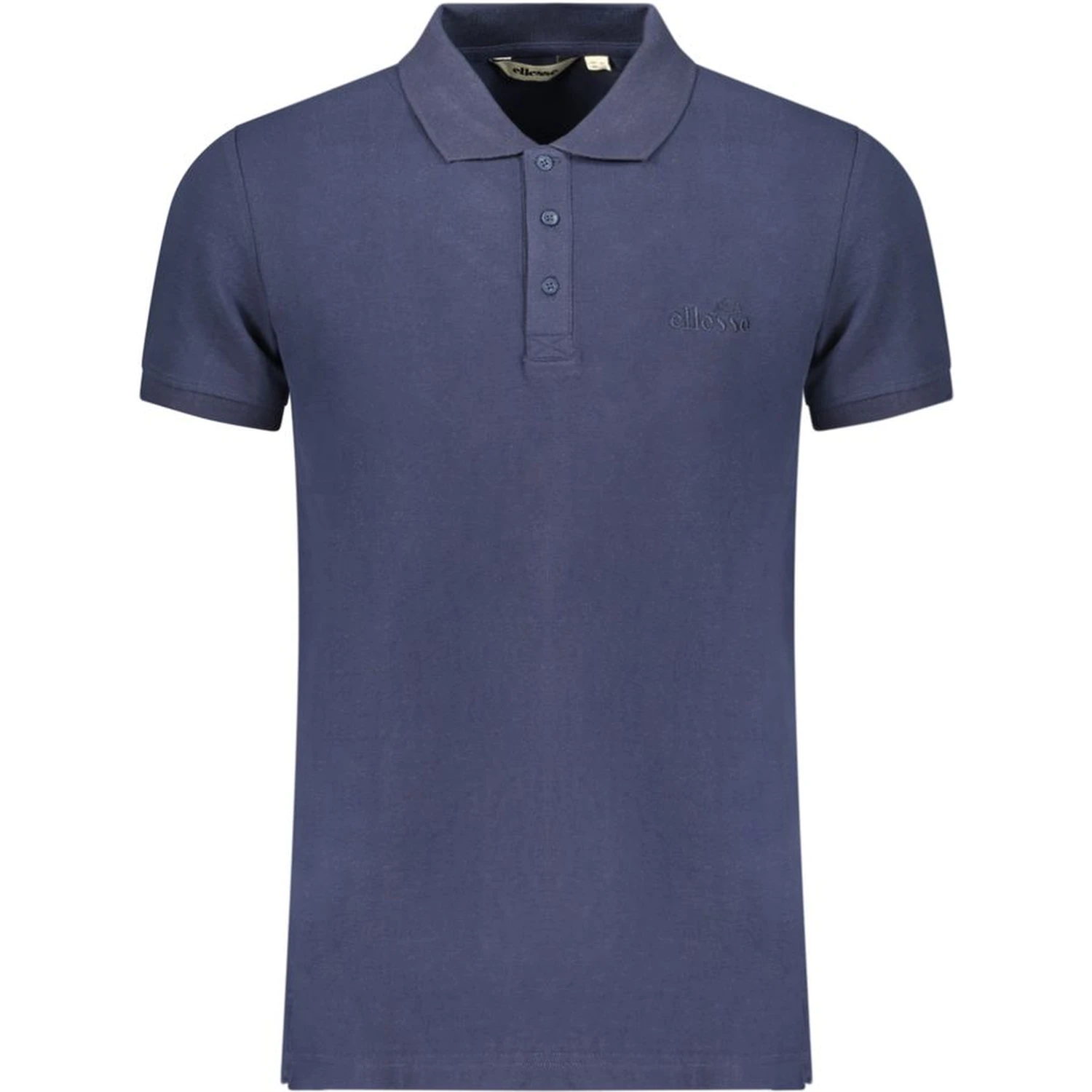 Blue Cotton Men Polo Shirt
