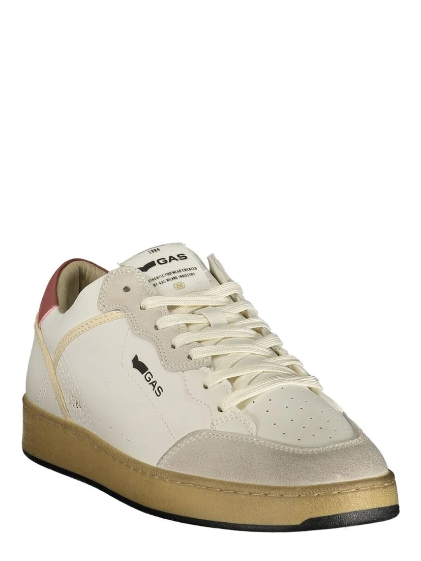 White Polyurethane Men Sneaker