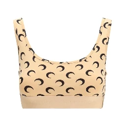 Beige Polyamide Sport Bra