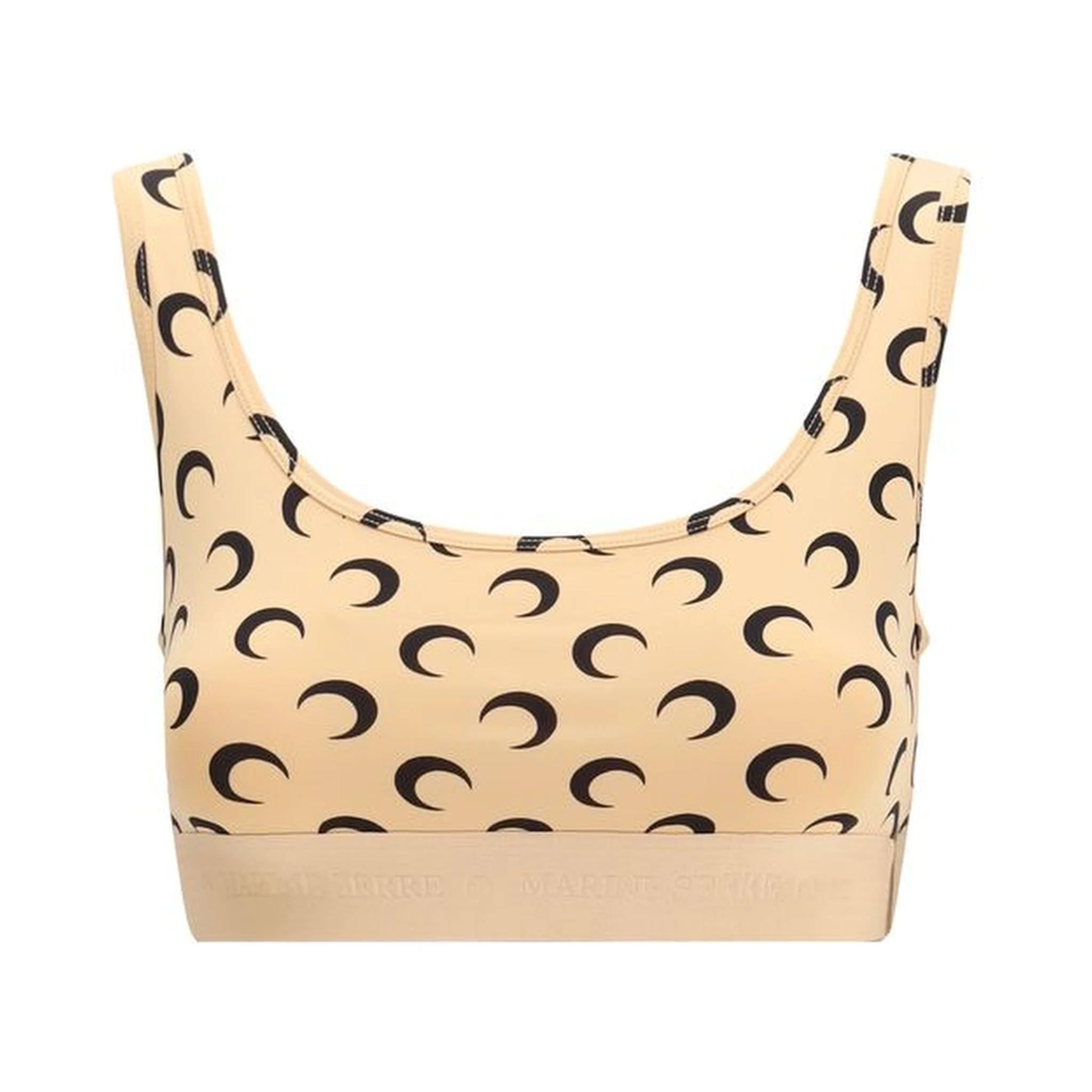Beige Polyamide Sport Bra