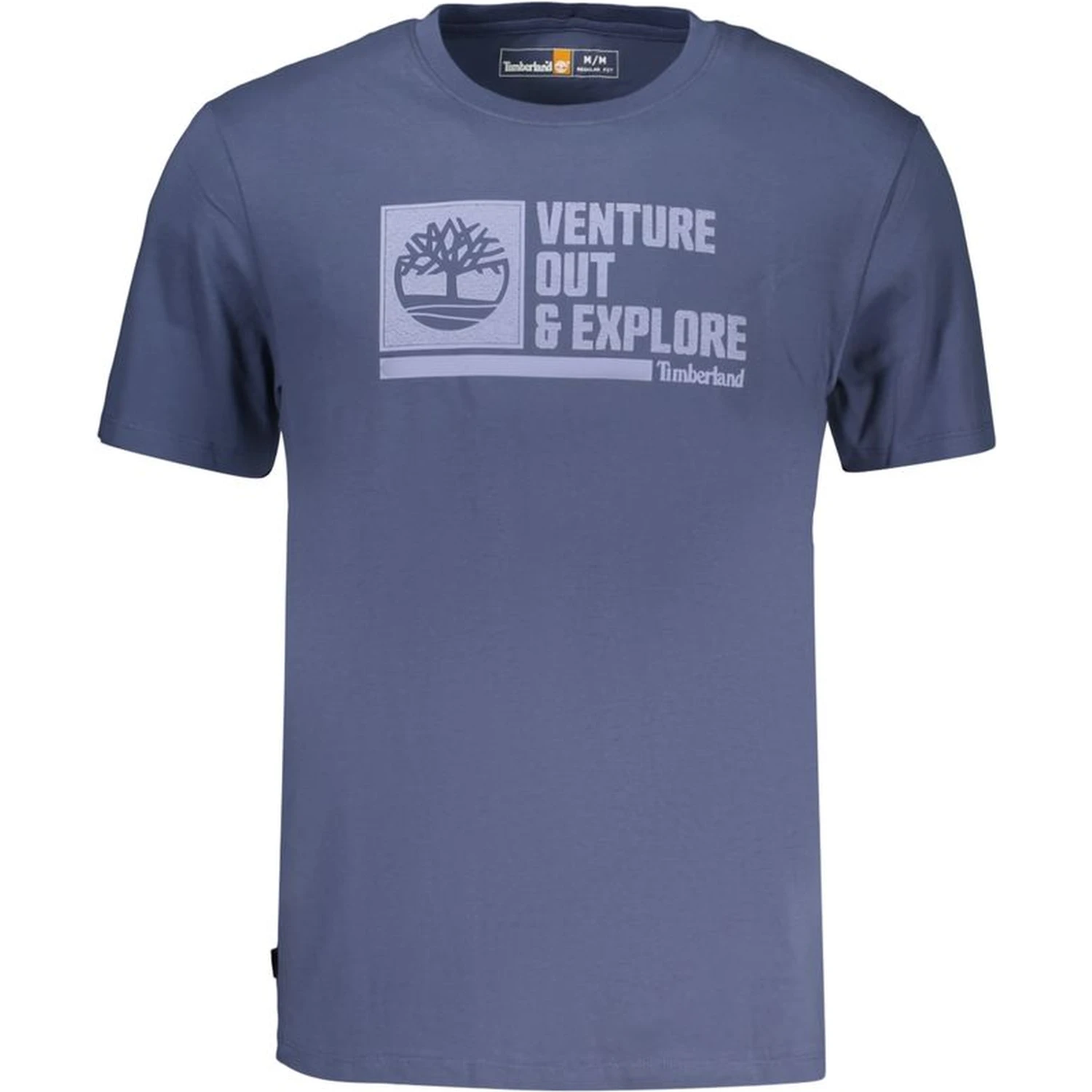 Blue Cotton Men's T-Shirt