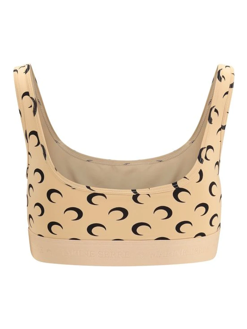 Beige Polyamide Sport Bra
