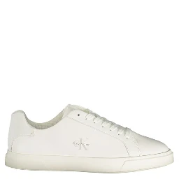 White Polyurethane Women Sneaker